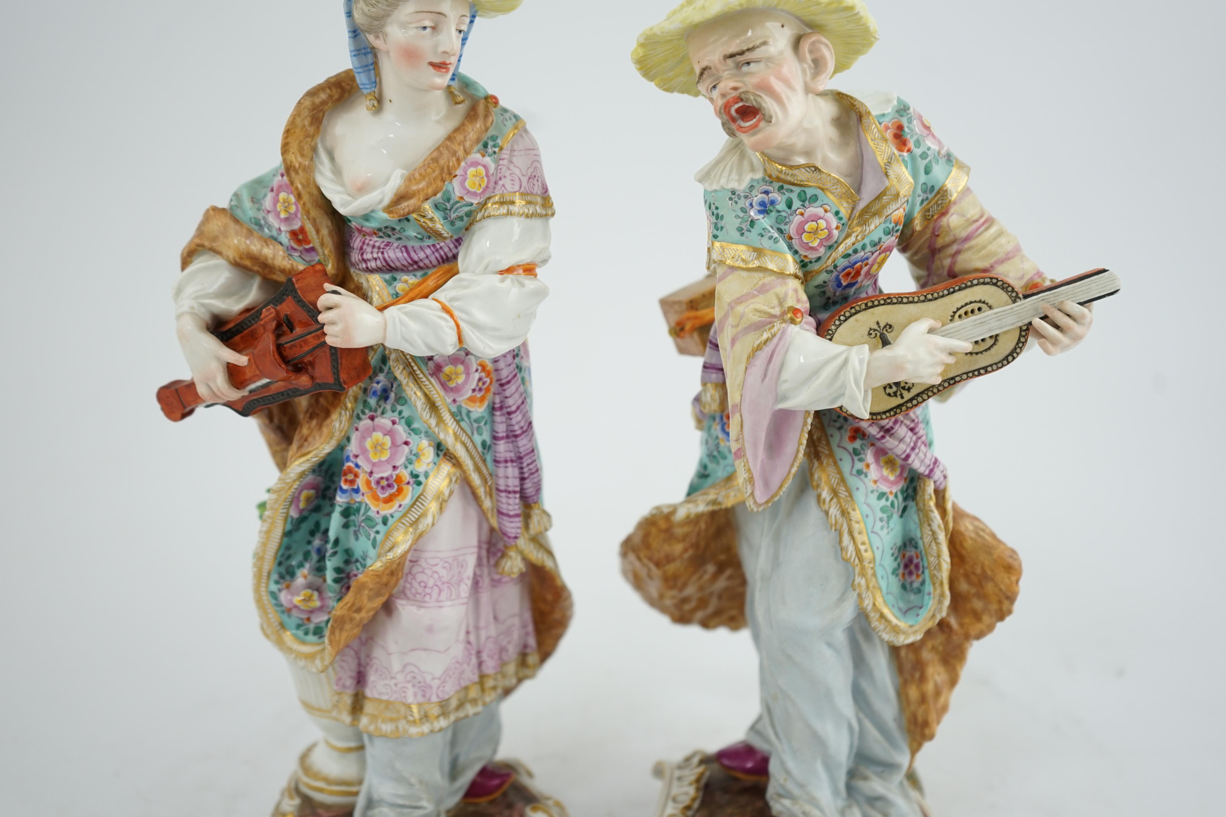 A pair of Meissen Malabar Musicians, 19th century